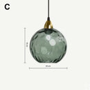 Axyaa Glass Chandelier LED Pendant Light - Colorful Nordic Hanging Lamp