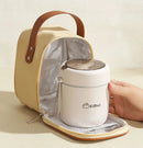 Axyaa Double-Layer Stainless Steel Thermal Lunch Box with Spoon and Bag