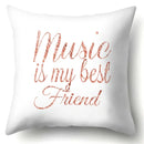 Axyaa King Queen Moon Lip Printed Pillow Cover for Home Sofa Decor 45X45CM