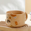 Axyaa Cartoon Cat Ceramic Stacked Cups - 300ML Creative Home Decoration
