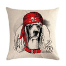 Axyaa Cartoon Animal Flax Cushion Cover for Sofa - Fashionable and Fun Design