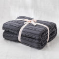 Axyaa Cozy Cable Knit Throw Blanket | Soft Knitted Sofa Blanket for Twin Queen Bed
