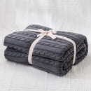 Axyaa Cozy Cable Knit Throw Blanket | Soft Knitted Sofa Blanket for Twin Queen Bed