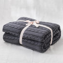 Axyaa Cozy Cable Knit Throw Blanket for Twin Queen Bed
