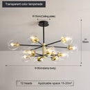 Axyaa Modern minimalist Nordic chandelier for living room, restaurant, and bedroom lighting