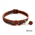 Axyaa Camouflage Pet Collar: Colorful Adjustable Collar with Bell for Dogs & Cats.
