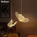 Axyaa Nordic Golden Butterfly LED Pendant Chandelier for Living Room & Bedroom