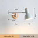 Axyaa Long Arm LED Wall Lamp: Solid Wood Sconce for Home Indoor Lighting