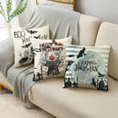 Axyaa Halloween Bat Pumpkin Illustration Pillowcase Sofa Lumbar Pillow Cover
