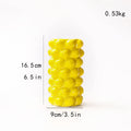 Axyaa Fruit Relief Ceramic Vase, Cute Cartoon Lemon & Strawberry Design