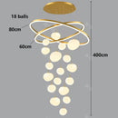 Axyaa Modern LED Staircase Chandeliers for Living Room - Indoor Hanging Light