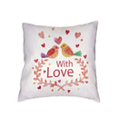 Axyaa Love Birds Red Tree Cushion Cover - Bedroom Decor Pillowcases