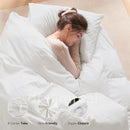 Axyaa 100% Cotton Washed Bed Linen Set - 4 Piece Comforter Double Bedding