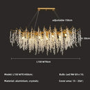 Axyaa Crystal Chandeliers: Elegant Home Villa Ceiling Pendant Lamps