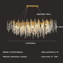 Axyaa Crystal Chandeliers: Luxury Lighting Fixture for Home, Villa, Living & Dining Room
