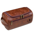 Axyaa Men's PU Leather Toiletry Bag: Personalized Travel Organizer for Groomsmen, Birthday, Bachelor Gift