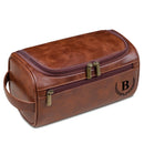 Axyaa Men's PU Leather Toiletry Bag: Personalized Travel Organizer for Groomsmen, Birthday, Bachelor Gift