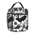 Axyaa Insulated Goth Bats Lunch Bag: Reusable Waterproof Thermal Cooler Tote