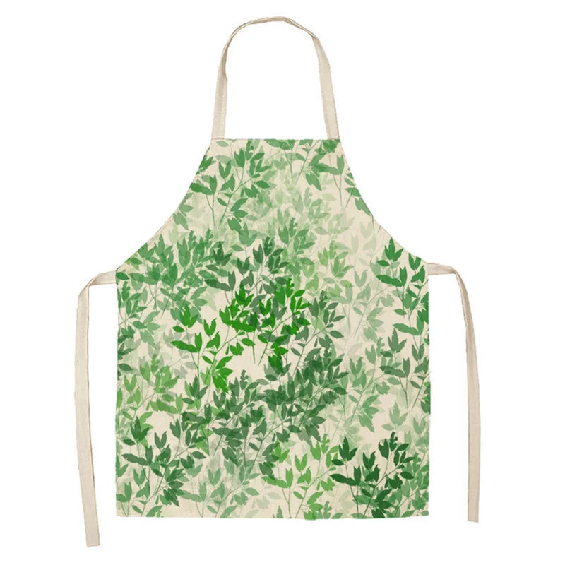 Axyaa Green Plant Style Apron for Adults and Kids