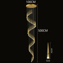 Axyaa Crystal Chandelier: Modern Stair Pendant Light for Living Room & Interior Lighting