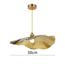 Axyaa Zen Lotus Leaf Chandelier Wrought Iron Tea Table LED Light