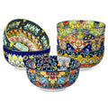 Axyaa 6 Piece 28 Oz Ceramic Cereal Bowls Set, Bohemian Style for Various Meals