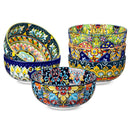 Axyaa 6 Piece 28 Oz Ceramic Cereal Bowls Set, Bohemian Style for Various Meals