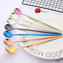 Axyaa 6pcs Stainless Steel Ice Cream Spoons Set for Bars Kitchen