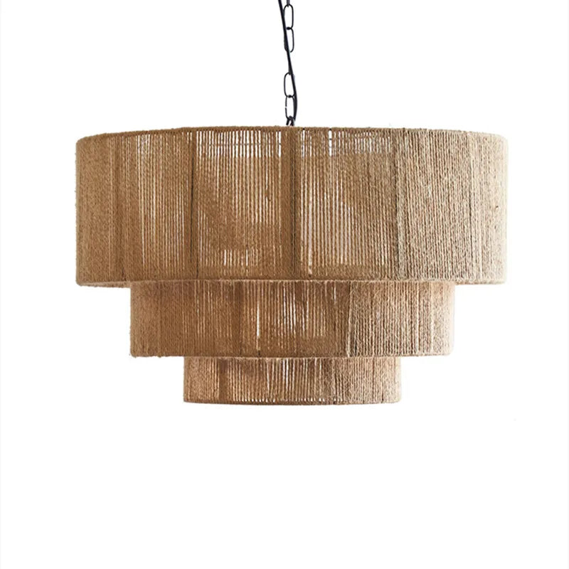 Axyaa Mori Sconce: Japanese Wall Lamp with Hemp Rope Pendant Lights