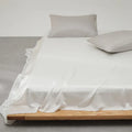 Axyaa Mulberry Silk Flat Sheet - Luxury Solid Color Bedding Sheet - Custom Sizes