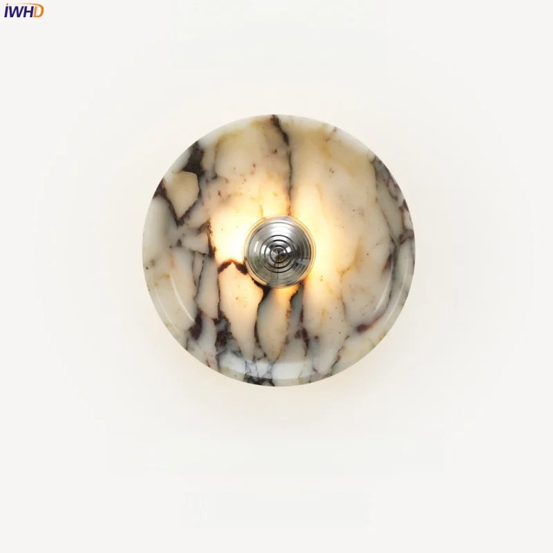 Axyaa Marble LED Wall Lights: Modern Minimalist Bedroom Kitchen Decor