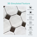Axyaa 3D Self-adhesive Decor Wall Tile Sticker - Waterproof Peel and Stick Backsplash