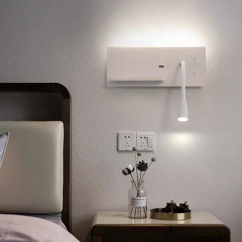 Axya Wireless USB LED Wall Lamp - Multi-Function with Switch