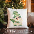 Axyaa Christmas Gnomes & Snowman Pillow Covers for Sofa, Bedroom, Car