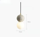 Axyaa Concrete Ball Pendant Chandelier for Home Art Decor with LED Electric Light Source