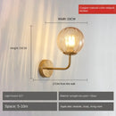 Axyaa Gold Modern Glass Ball LED Wall Sconce for Living Bedroom Decor