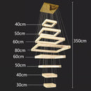 Axyaa Crystal Chandelier Stair Pendant Lamp Living Room Interior Lighting