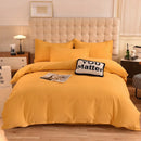 Axyaa 2024 Luxury Cotton Thickened Solid Color Four-Piece Set