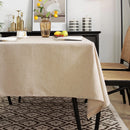 Axyaa Waterproof Linen Tablecloth for Dining Table - Wrinkle Free, Spillproof Rectangular Cover
