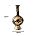 Axyaa Gold Foil Ceramic Vase for Flower Arrangement and Room Decor