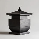 Axyaa Black Vase with Golden Snake and Geometric Knot Design