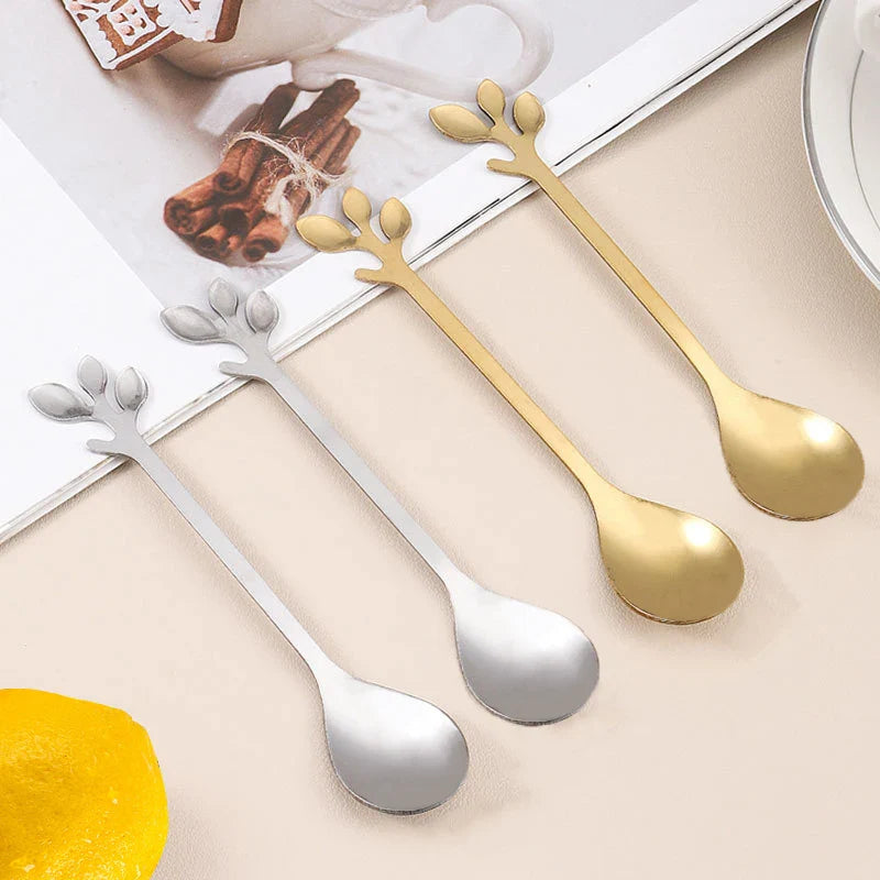 Axyaa Cygnus Stainless Steel Tea Spoons, Set of 6/12 - Elegant Tableware for Coffee