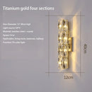 Axyaa Crystal LED Wall Sconce: Modern Luxury Home Lighting for Bedside, Foyer, Hotel Room