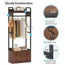Axyaa Small Clothes Rack with Drawers and Shelves - Heavy Duty Clothing Organizer