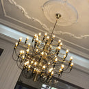 Axyaa Nordic Silver Gold Black LED Chandelier for Living Room Bedroom Decoration