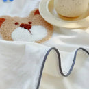 Axyaa Cute Bear & Sheep Embroidery Bedding Set | Soft Skin-Friendly Duvet Cover Set