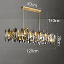 Axyaa Crystal Chandelier Pendant Light for Living Room Dining Room Ceiling Lighting