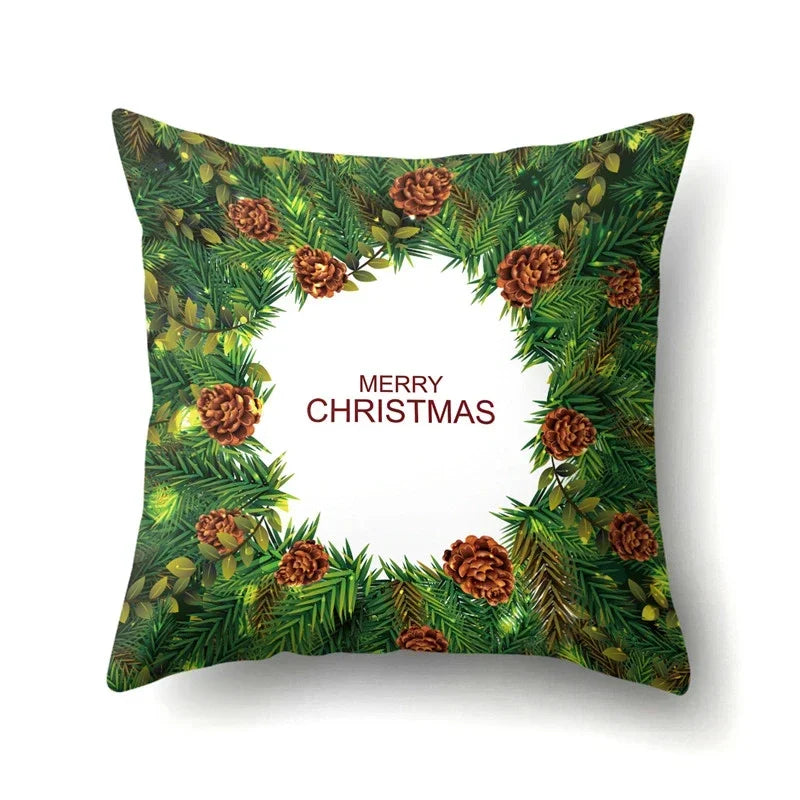 Axyaa Christmas Tree Throw Pillow Case - Festive Xmas Cushion Cover for Home Decor