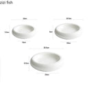 Axya Ceramic Dinner Plate Set - Premium Round Solid Color Tableware