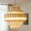 Axyaa Gold Crystal LED Chandeliers for Living Room Luxury Lighting Fixture